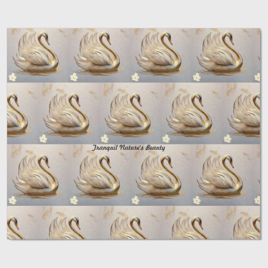 Swan's Morning Song beroemd gemaakt door Swan's Mo Cadeaupapier (Vlak)