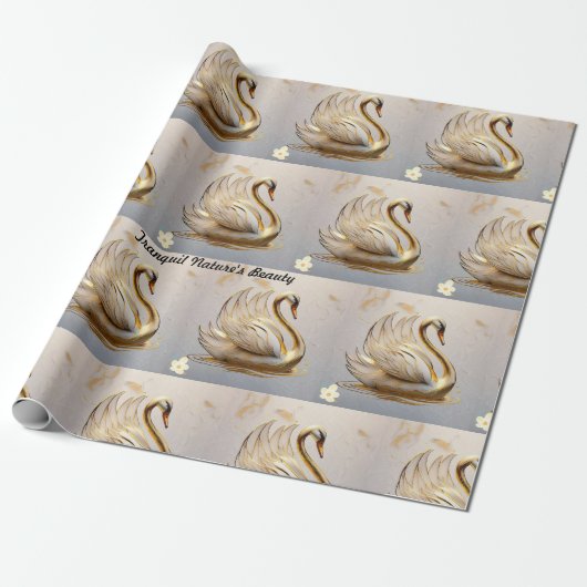 Swan's Morning Song beroemd gemaakt door Swan's Mo Cadeaupapier (Uitgerold)