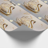 Swan's Morning Song beroemd gemaakt door Swan's Mo Cadeaupapier (Hoek)