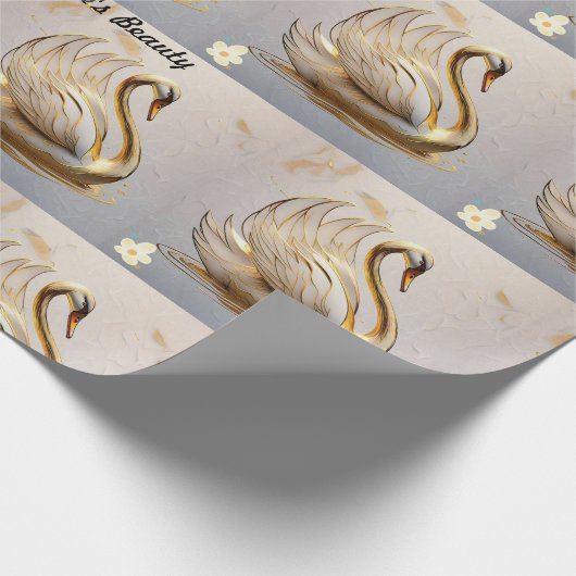 Swan's Morning Song beroemd gemaakt door Swan's Mo Cadeaupapier (Hoek)