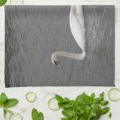 SWans op de Kitchen Towel Theedoek (Gevouwen)