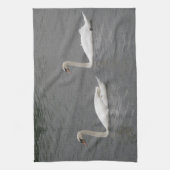 SWans op de Kitchen Towel Theedoek (Verticaal)