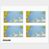 Swans Rechthoekige Sticker (Vel)