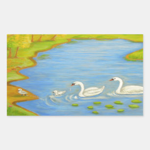 Swans Rechthoekige Sticker