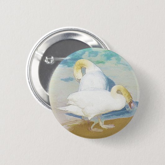 SWANS RONDE BUTTON 5,7 CM (Voorkant /achterkant)