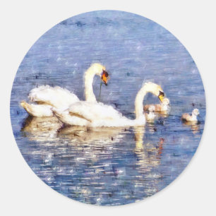 SWANS RONDE STICKER
