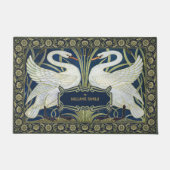 Swans Rush en Iris Art Deco  Decor Deurmat (Voorkant)