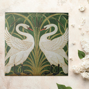 Swans Rush Iris Walter Crane Tegeltje