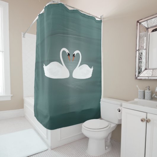 Swans Shower Curtain Douchegordijn (In situ)