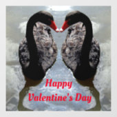 Swans Valentine Day Window Cling Raamsticker (Vel)