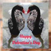 Swans Valentine Day Window Cling Raamsticker (Vel 2)