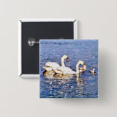 SWANS VIERKANTE BUTTON 5,1 CM (Voorkant /achterkant)