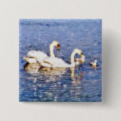 SWANS VIERKANTE BUTTON 5,1 CM (Voorkant)