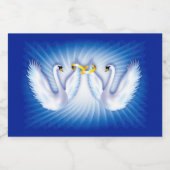 Swan's Wedding Sparkling Wijnetiket (Enkel label)