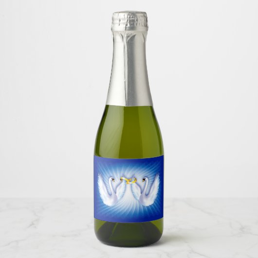 Swan's Wedding Sparkling Wijnetiket (Voorkant)