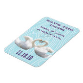 Swans Woodgrain sparen de Datum Magneet (Linkerzijde)