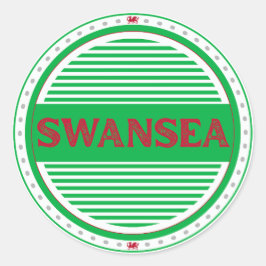 Swansea City Pride Embleem – Welshe Identiteit Ronde Sticker