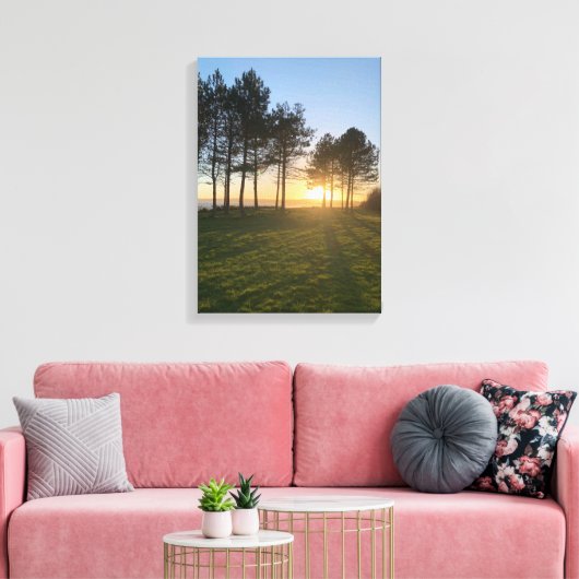 Swansea Sunset Canvas Afdruk (Insitu (Woonkamer))