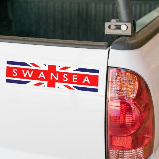 Swansea UK Flag Bumpersticker (Op Truck)