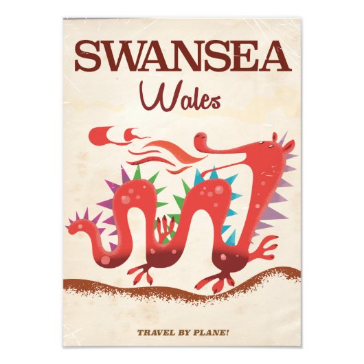 Swansea Wales Draak poster (Voorkant)