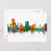 Swansea Wales Skyline Briefkaart (Voorkant / Achterkant)