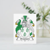 Swanson Family Crest Briefkaart (Staand voorkant)