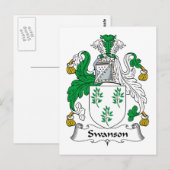 Swanson Family Crest Briefkaart (Voorkant / Achterkant)