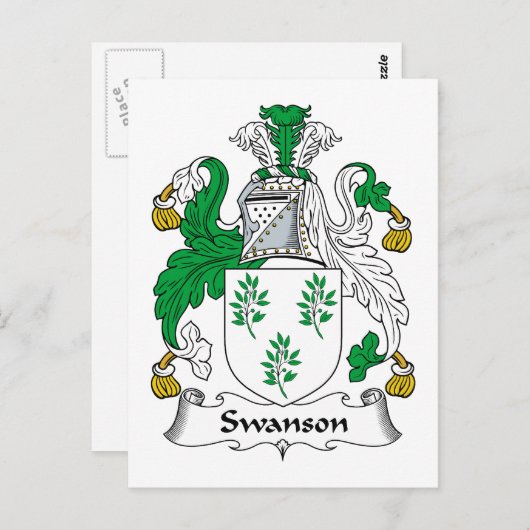 Swanson Family Crest Briefkaart (Voorkant / Achterkant)