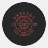 Swanzey Nh New Hampshire  Ronde Sticker (Voorkant)