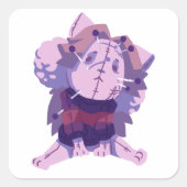 Swapfall Undertale cat cat plus Temmie Vierkante Sticker (Voorkant)