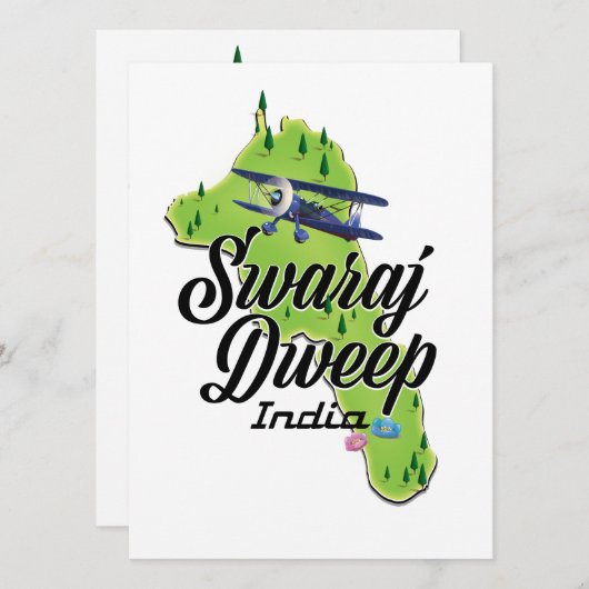 Swaraj Dweep India-kaart (Voorkant / Achterkant)