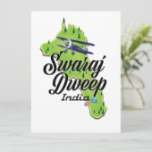Swaraj Dweep India-kaart (Staand voorkant)