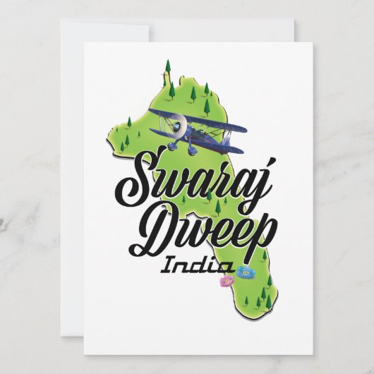 Swaraj Dweep India-kaart (Voorkant)