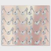 Swarovski Crystals Diamond High Heels Shoes Parly Cadeaupapier (Vlak)