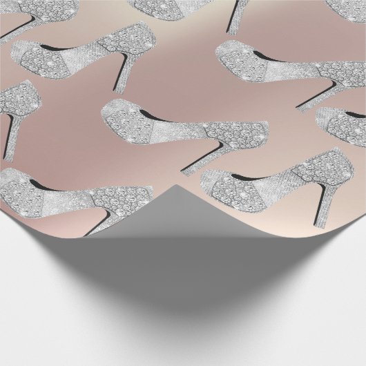 Swarovski Crystals Diamond High Heels Shoes Parly Cadeaupapier (Hoek)