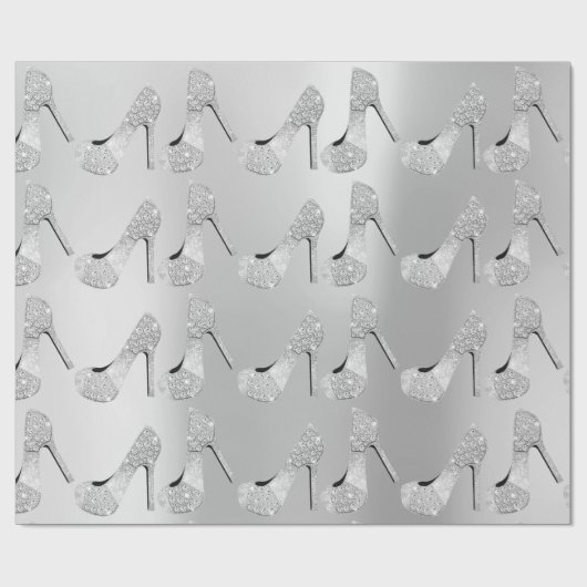 Swarovski Kristallen Diamant Hoge Hakken Schoenen  Cadeaupapier (Vlak)