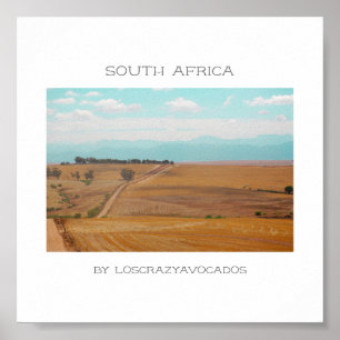Swartland Fields Mountains Uitzicht South Africa Z Poster