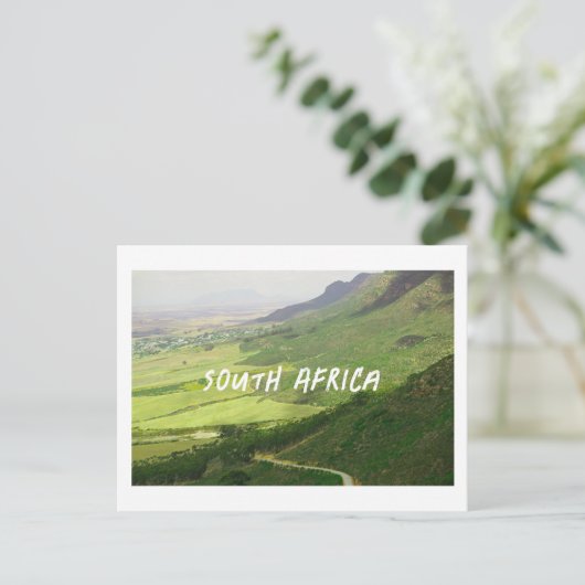 Swartland Mountains Fields Uitzicht South Africa Z Feestdagenkaart (Staand voorkant)