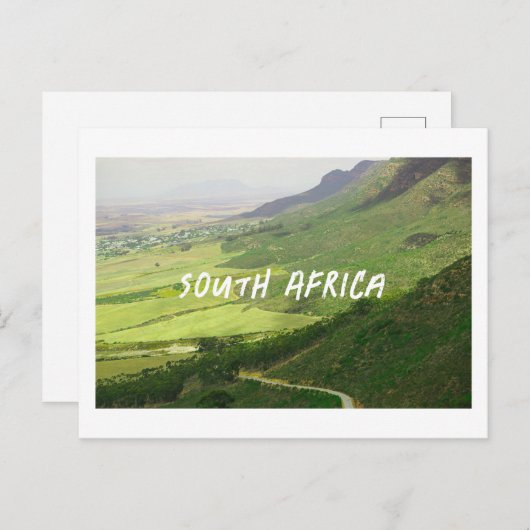 Swartland Mountains Fields Uitzicht South Africa Z Feestdagenkaart (Voorkant / Achterkant)