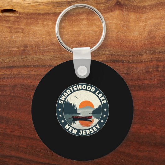 Swartswood Lake New Jersey Sunset T Shirt  Sleutelhanger (Voorkant)