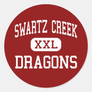 Swartz Creek - Draken - Hoog - Swartz Creek Ronde Sticker
