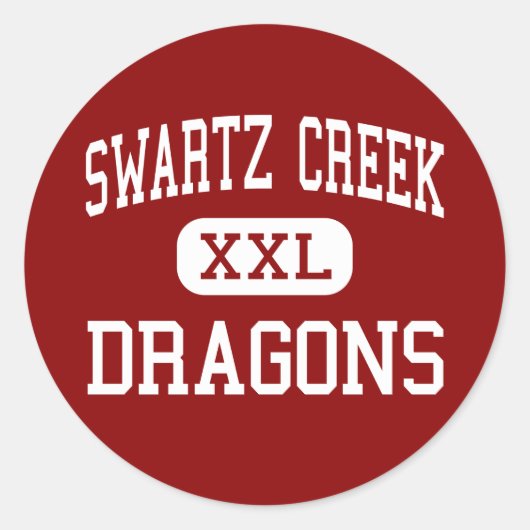 Swartz Creek - Draken - Hoog - Swartz Creek Ronde Sticker (Voorkant)