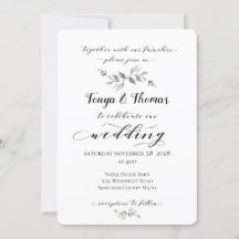 Swash Font Calligraphy Wedding Black White