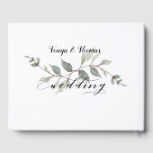 Swash Font Calligraphy Wedding Gastenboek (Achterkant)