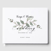 Swash Font Calligraphy Wedding Gastenboek (Voorkant)