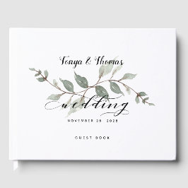 Swash Font Calligraphy Wedding Gastenboek