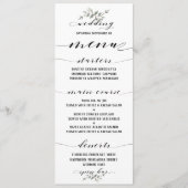 Swash Font Calligraphy Zwart Wit Classic Wedding Menu (Voorkant)