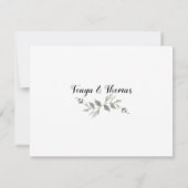 Swash Font Kalligrafie Bruiloft Dank u Kaart (Achterkant)