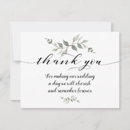 Swash Font Kalligrafie Bruiloft Dank u Kaart