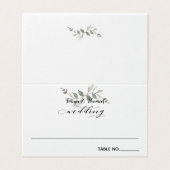 Swash Font Kalligrafie Bruiloft Gast Zitplaatsen K Kaart (Buitenkant ongevouwen)